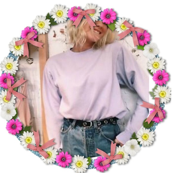 Brandy Melville lavender erica sweatshirt small pullover crewneck - Picture 1 of 9